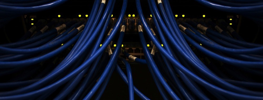 Structured network cabling terminated into a switch